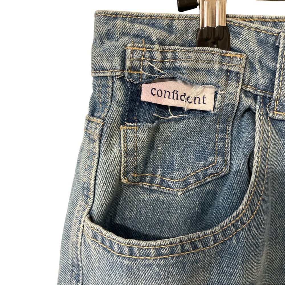 DAZY Women’s Casual Wide Leg Baggy Demin w/ Pockets, size 6 (XL) light wash NWOT - Picture 3 of 15
